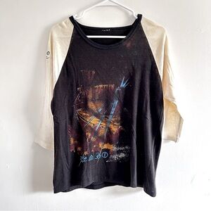 Vintage Led Zeppelin Raglan t shirt 3/4 sleeve 70’s